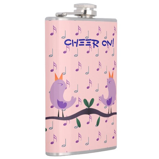 Musikalische Vögel Flachmann (Rechts)