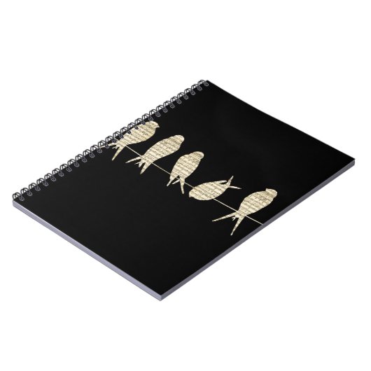 Musikalische Vögel Notizblock (Linke Seite)