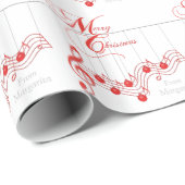 Musikalische Weihnachtsfeier Custom Geschenkpapier (Rolleneckpunkt)