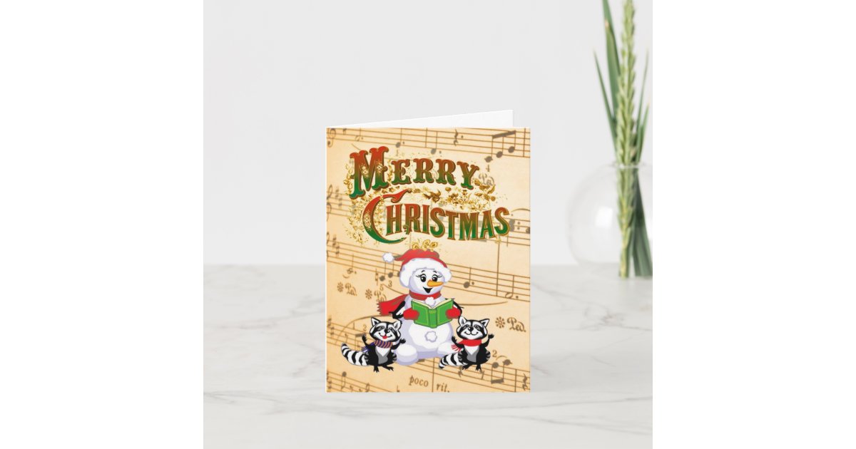 Musikalische Weihnachtsgrüße Feiertagskarte | Zazzle.de