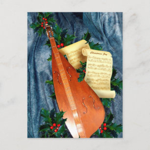 Musikalische Weihnachtsgrüßkarte Feiertagspostkarte
