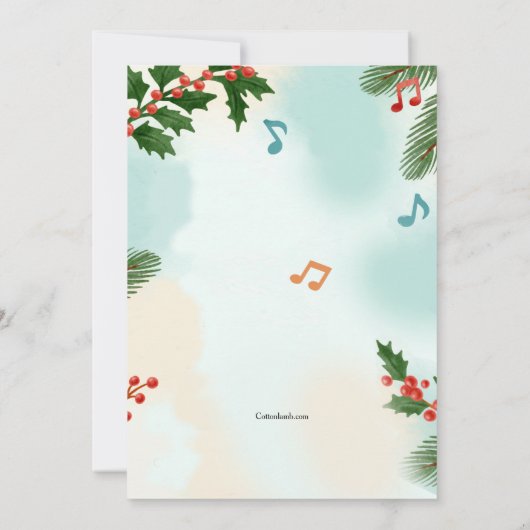 Musikalische Weihnachtskonzert Einladung (Rückseite)