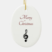 Musikalische Weihnachtsschlösser Clef Symbol Typog Keramik Ornament (Hinten)