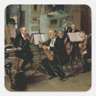 Musikalischer Abend, 1906 Quadratischer Aufkleber