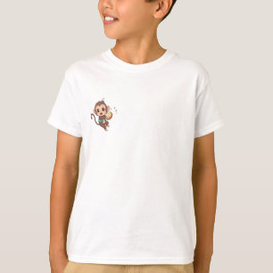 Musikalischer Affe Tambourin Kinder T-Shirt