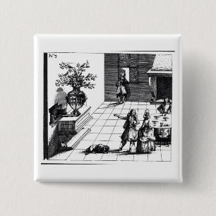 Musikalischer Baum des Vogelliedes, erschienenes Button