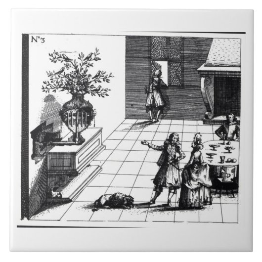 Musikalischer Baum des Vogelliedes, erschienenes Fliese (Vorderseite)