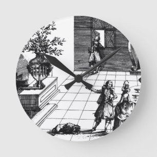Musikalischer Baum des Vogelliedes, erschienenes Runde Wanduhr