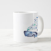 Musikalischer Blauwal Jumbo-Tasse (Vorderseite Rechts)