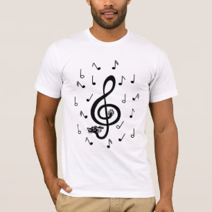 Musikalischer Drache dreifacher Clef merkt Shirt