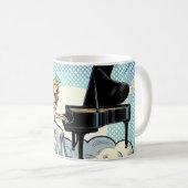 Musikalischer Engel am Klavier Kaffeetasse (VorderseiteRechts)