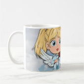 Musikalischer Engel Comic mit einer Violine Kaffeetasse (Links)