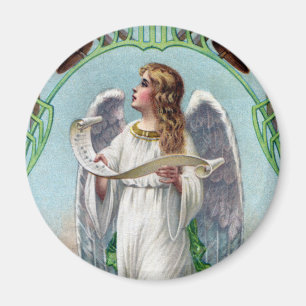 Musikalischer Engel und Bell-Vintages Weihnachten Magnet