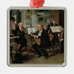 Musikalischer Evening, 1906 Silbernes Ornament