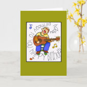 "musikalischer Geburtstag " Karte (Gelbe Blume)