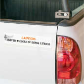 Musikalischer Geistesfahrer Warnschild - Lustiges  Autoaufkleber (Auf Lkw)