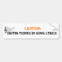 Musikalischer Geistesfahrer Warnschild - Lustiges