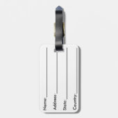 Musikalischer Gepäckanhänger mit Lederband (Rückseite vertikal)