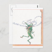 Musikalischer Grasshopper Violine Postkarte (Vorne/Hinten)