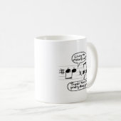 Musikalischer Humor-Cartoon Kaffeetasse (VorderseiteRechts)