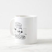 Musikalischer Humor-Cartoon Kaffeetasse (Vorderseite Links)