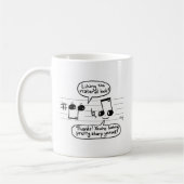 Musikalischer Humor-Cartoon Kaffeetasse (Links)