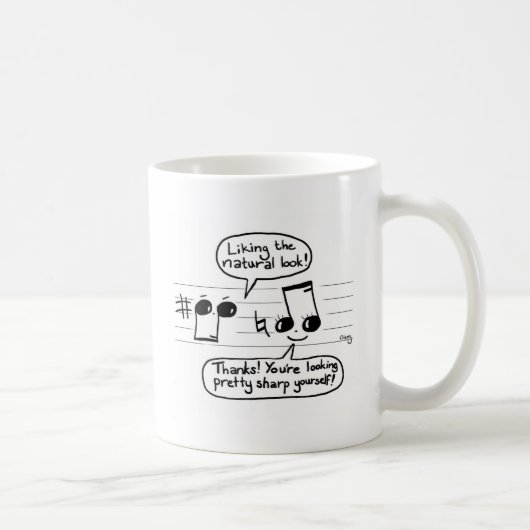 Musikalischer Humor-Cartoon Kaffeetasse (Rechts)