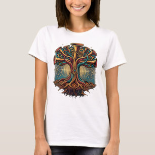 Musikalischer Klangbaum Musikliebhaber Kunst T-Shirt