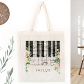 musikalischer Klavierflorname Tragetasche