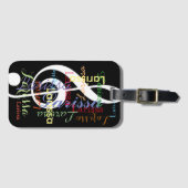 musikalischer Klub Gepäckanhänger (Vorderseite (Horizontal))