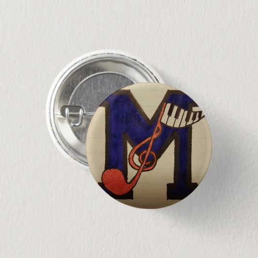 Musikalischer Knopf Button (Vorne & Hinten)