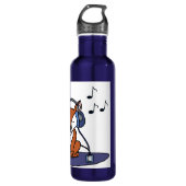 Musikalischer KopfhörerFox Edelstahlflasche (Vorderseite)