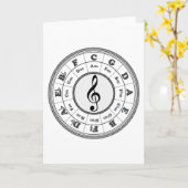 Musikalischer Kreis von Fünfteln Karte (Gelbe Blume)