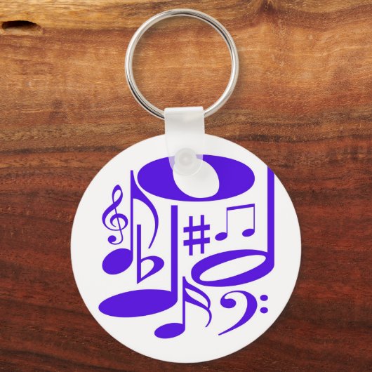 Musikalischer Lila Schlüsselanhänger (Vorderseite)