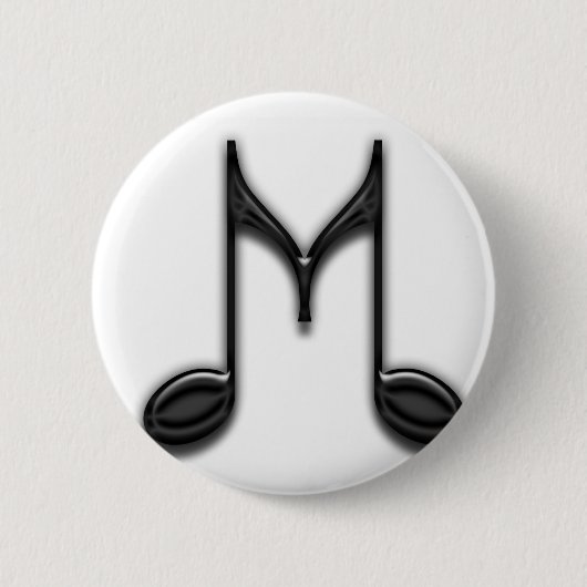 Musikalischer "m-" Buchstabe Button (Vorderseite)