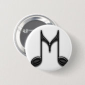 Musikalischer "m-" Buchstabe Button (Vorne & Hinten)