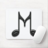 Musikalischer "m-" Buchstabe Mousepad (Mit Mouse)