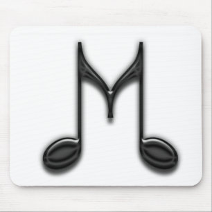 Musikalischer "m-" Buchstabe Mousepad