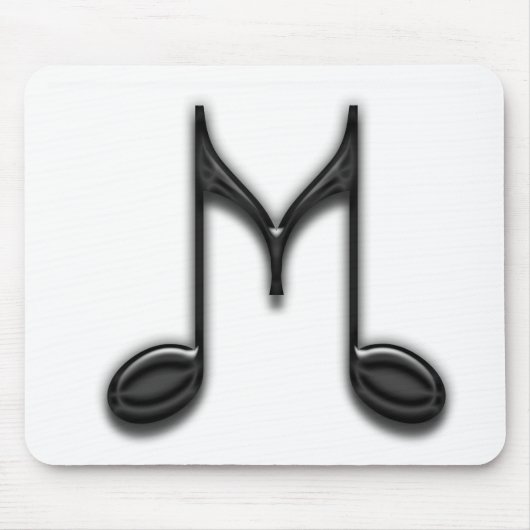 Musikalischer "m-" Buchstabe Mousepad (Vorne)