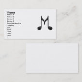 Musikalischer "m-" Buchstabe Visitenkarte (Vorne/Hinten)