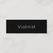 Musikalischer Minimalistischer Violinist Black Mini Visitenkarte (Vorderseite)