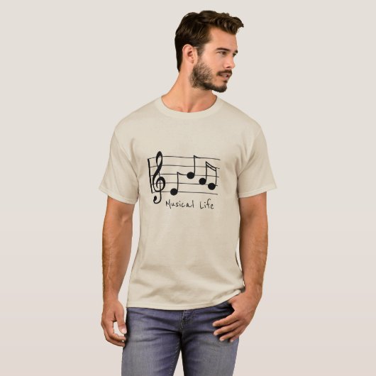 Musikalischer musikalische Anmerkungen des T-Shirt (Vorne ganz)