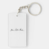 Musikalischer Schlüsselanhänger — Bachs Autogramm (Rückseite)