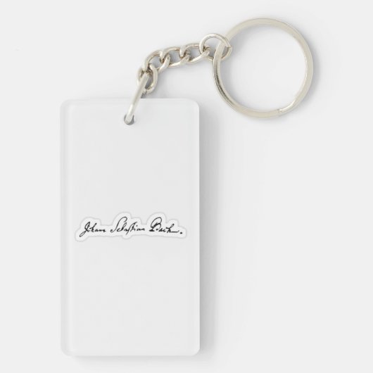 Musikalischer Schlüsselanhänger — Bachs Autogramm (Rückseite)