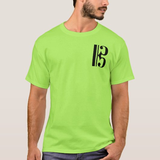 Musikalischer Schwarz-CClef T-Shirt (Vorderseite)