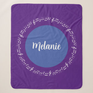 Musikalischer Sherpa-Blanket - individueller Name Sherpadecke