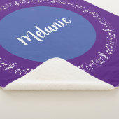 Musikalischer Sherpa-Blanket - individueller Name Sherpadecke (3/4)