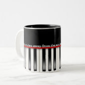Musikalischer Truismus mit Klavier Zweifarbige Tasse (Vorderseite Links)
