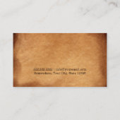 Musikalischer Vintager Piano-Lehrer Visitenkarte (Rückseite)