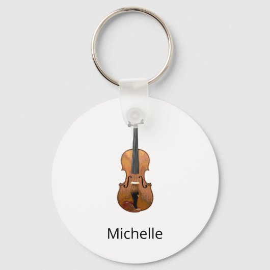 Musikalischer Violin Personalisierter Schlüsselanh Schlüsselanhänger (Vorderseite)